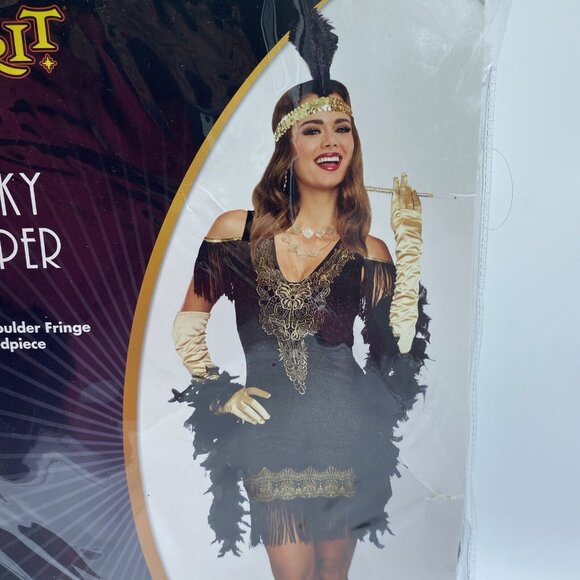 Spirit Swanky Flapper Adult Ladies Halloween Theatre Costume Size X-Large 14-16 - Picture 6 of 10